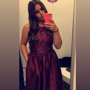 Burgundy Adriana Papell Dress
